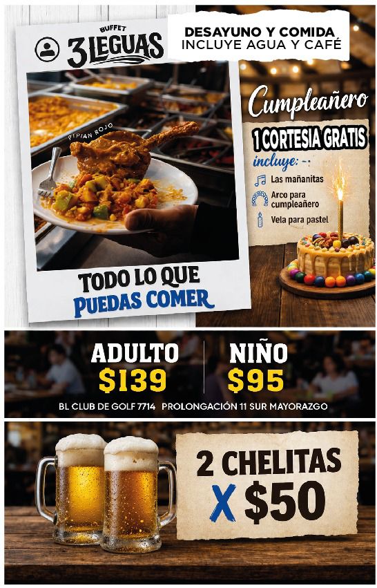 Buffet 3 Leguas